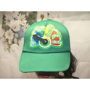 Irish Drinking Cap Hat with Level of intoxication meter Novelty Hat Vintage Fun